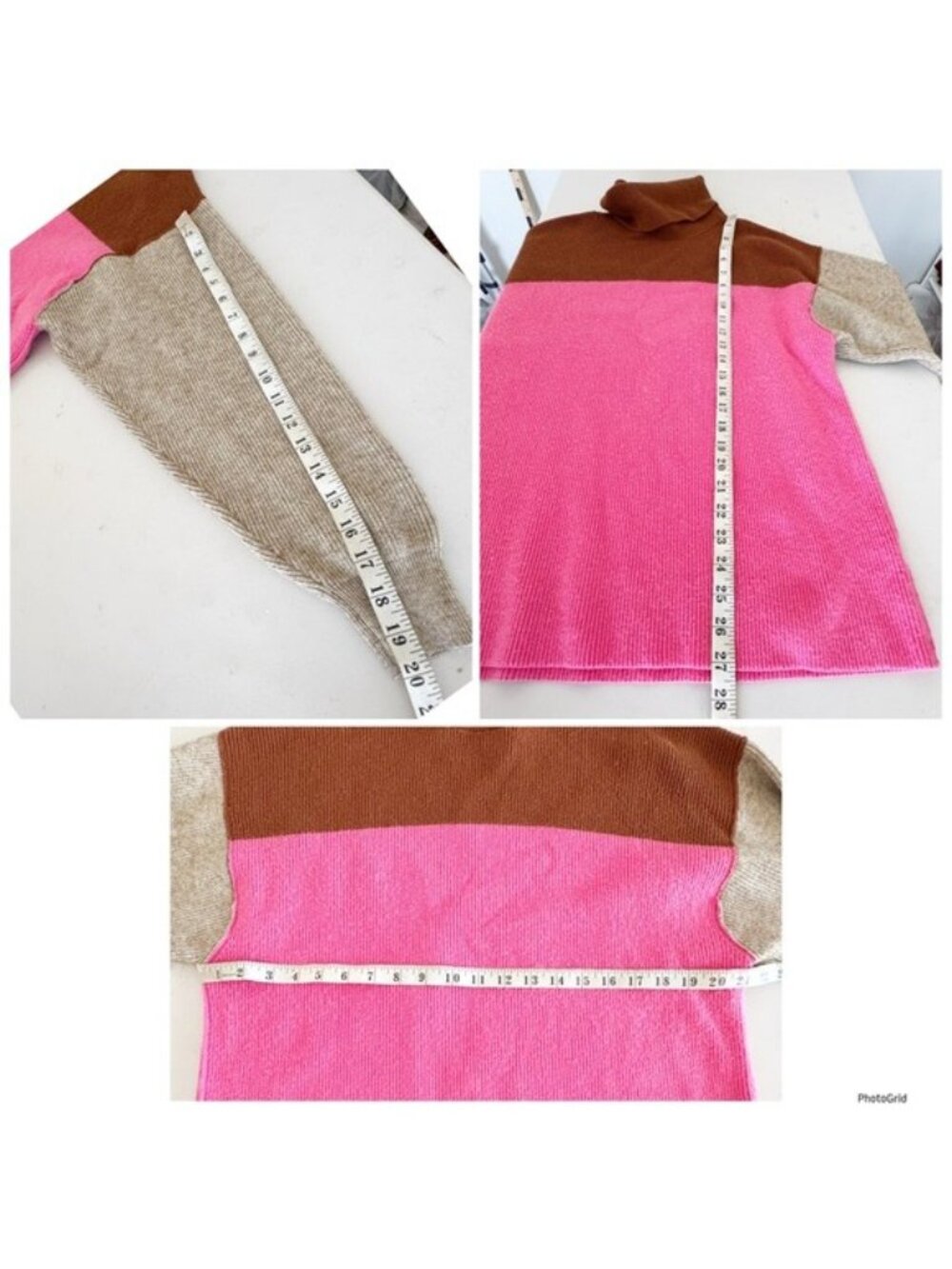 Free People Soft Structured Colorblock Turtleneck Sweater Size S - Picture 8 of 10
